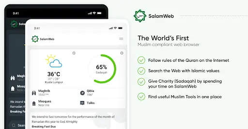 SalamWeb: Browser for Muslims, Prayer Time & Qibla screenshot 8