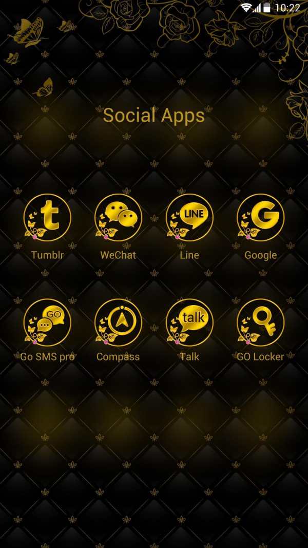 Black Gold  Go Launcher Theme screenshot 3