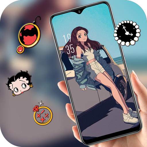 Cute anime girl leaning driving theme 2.0.50