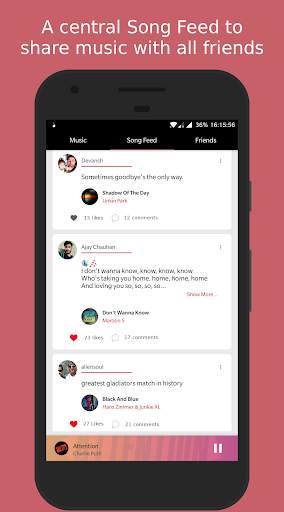 Swinguff - Social Music Player स्क्रीनशॉट 2