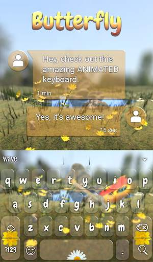 Butterfly Animated Keyboard   Live Wallpaper screenshot 3