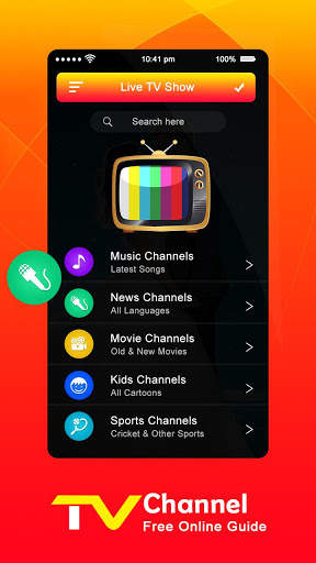 Live TV Channels Free Online Guide screenshot 1