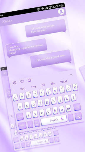 Fashion Purple White Keyboard screenshot 1