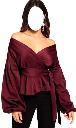 Women Crop Shoulder Photo Maker 2 تصوير الشاشة