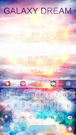 Galaxy Keyboard Theme for Android screenshot 1