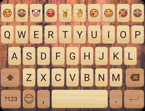 Emoji Keyboard Retro Wood screenshot 5