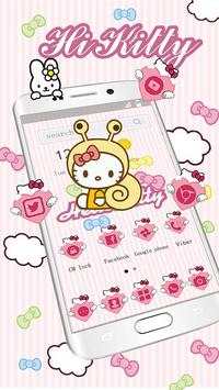 Cute Kitty theme Pink Bow Kitty launcher screenshot 2
