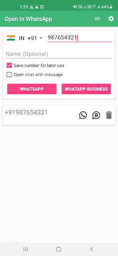 Open in Whats App | Chat without Save Number screenshot 1
