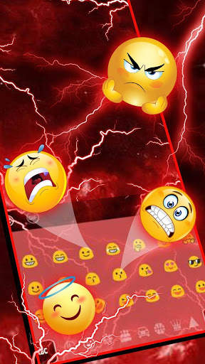 Red Lightning Keyboard Theme screenshot 3