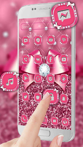 Luxury Pink Bowknot Theme screenshot 2
