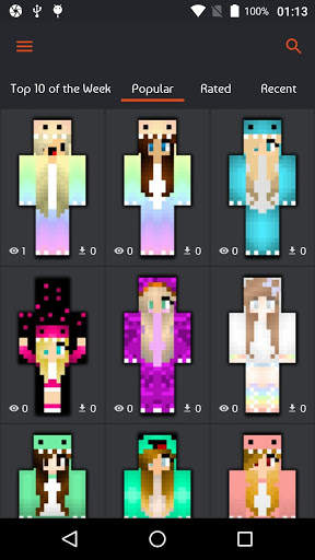 Dino Girl Skins for Minecraft PE screenshot 1