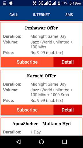 Sim Packages screenshot 4