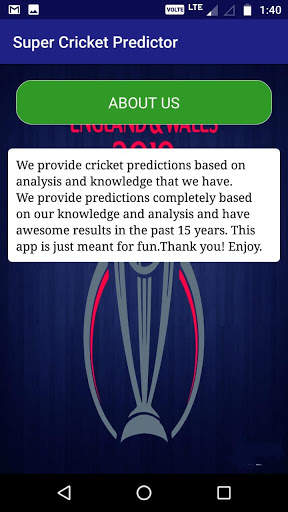 Super Cricket Predictor screenshot 2