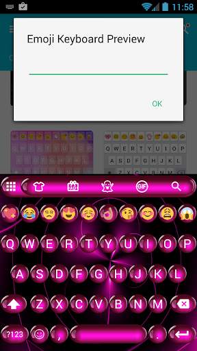 Spheres Pink Emoji Keyboard screenshot 1