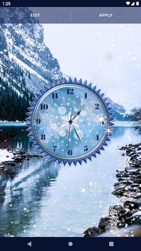 Winter Snow Clock Wallpaper screenshot 5