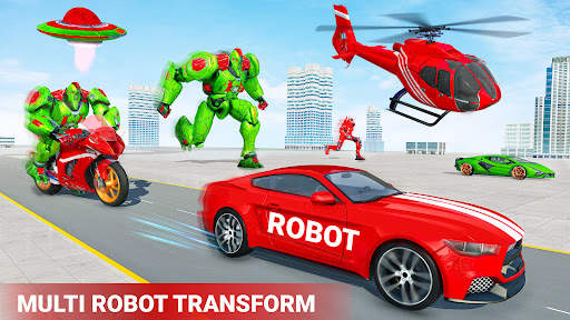Helicopter Robot Car Game 3d screenshot 6