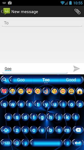 Spheres Blue Emoji Keyboard screenshot 2