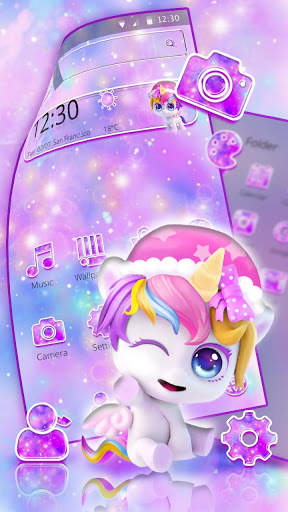 Cute Unicorn Theme screenshot 4