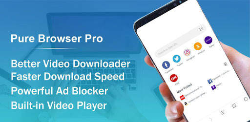 Pure Browser Pro-Ad Blocker,Video Download,Player screenshot 1
