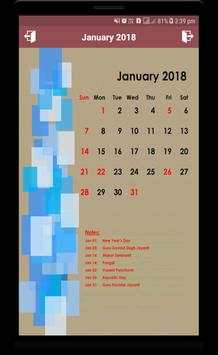 Calendar 2018 New screenshot 2