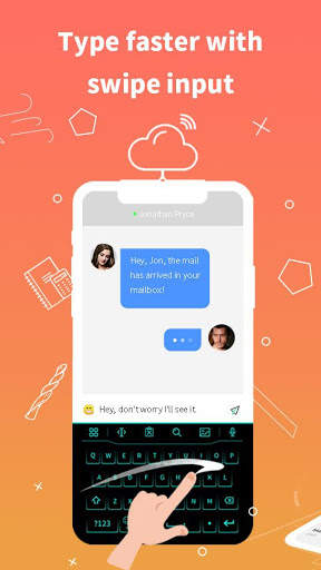 Vertex Keyboard -  Led theme, emoji gifs no ads screenshot 3