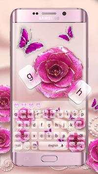 Rose Butterfly Jewery Keyboard 2 تصوير الشاشة