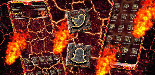Lava Cracks Launcher Theme screenshot 6