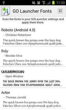 GO Launcher Fonts screenshot 1