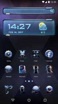 3D Next Blue Tech Theme screenshot 1