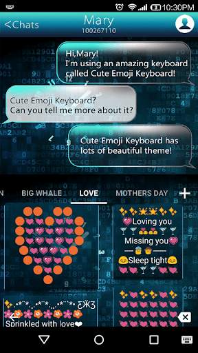 Neon Clock Emoji Keyboard Skin screenshot 4