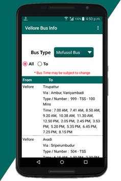 Vellore Bus Info screenshot 4