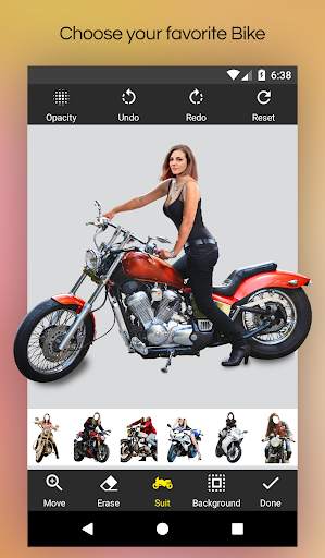 Women Bike Photo Suit Editor screenshot 2