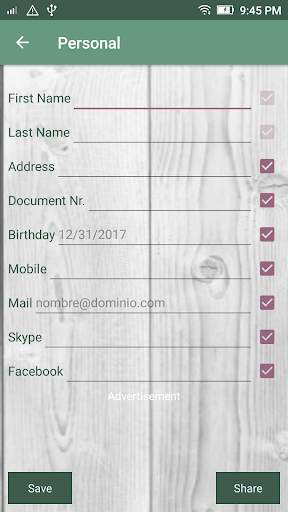 My Personal Information screenshot 4
