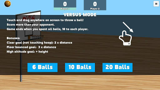 2 Player Free Throw Basketball 4 تصوير الشاشة