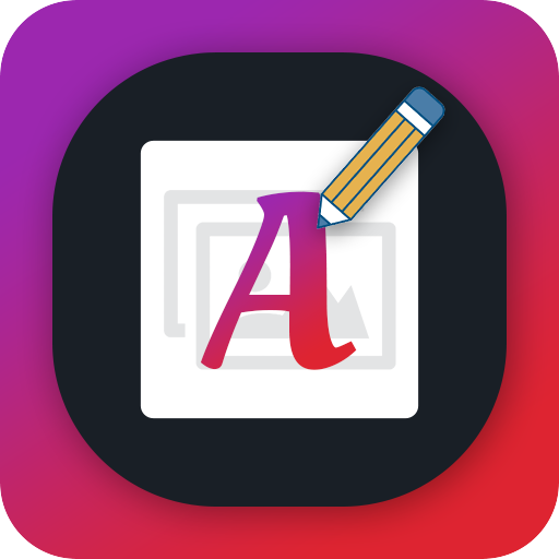 Write Portuguese Text on photo icon