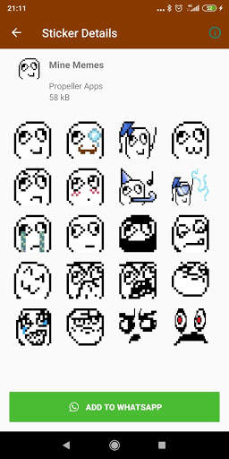 WAstickers für Minecraft (WAStickerApp) screenshot 3