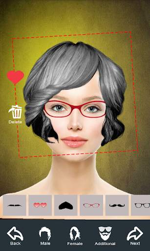 Hairstyle Changer app, virtual makeover women, men screenshot 2