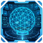 3D Next Tech Keyboard Theme أيقونة