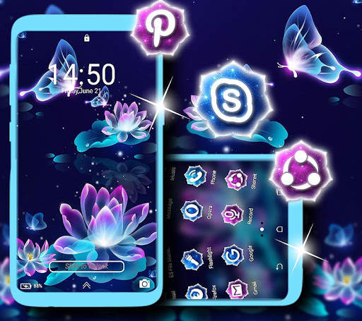 Neon Lotus Launcher Theme screenshot 6