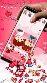 Lovely 3D Valentine Day Launcher Theme screenshot 2