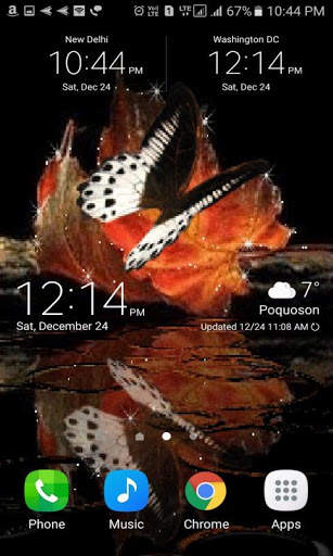 Leaf Butterfly Live Wallpaper screenshot 2