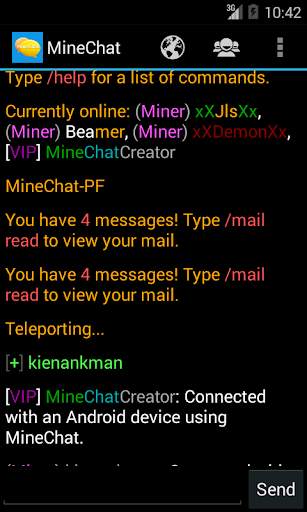 MineChat Lite screenshot 1