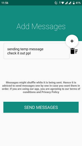 Auto Messenger Free - WhatsMessenger - WhatsAll screenshot 4