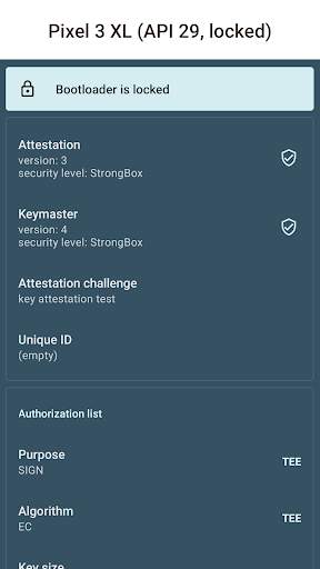 Key Attestation Demo 1 تصوير الشاشة