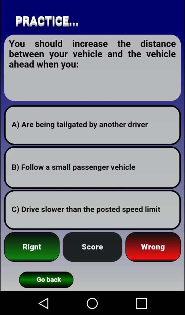 Free California (CA) DMV Drive License Test 2017 screenshot 3