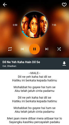 Lirik Lagu India Dhadkan MP3 Offline screenshot 3