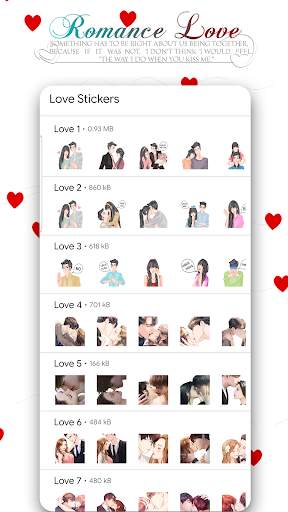 Couple Love Romance Sticker Packs : WAStickerApps screenshot 1