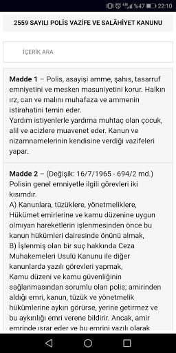 Polis Kanun ve Yönetmelikler скриншот 4