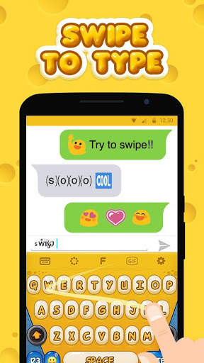 Gold Cheese Keyboard Theme - Emoji & Gif screenshot 4