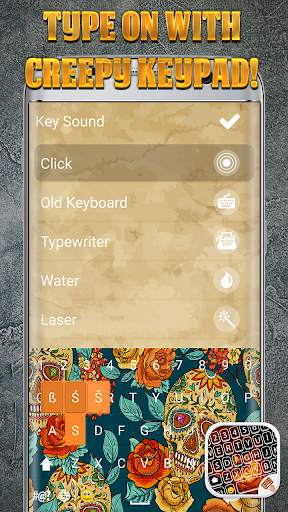 Skull Keyboard Theme 4 تصوير الشاشة